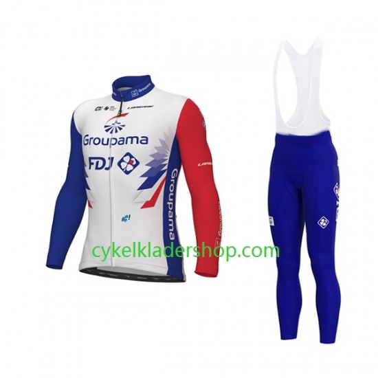 2022 Groupama-FDJ Män Cykeltröja Långärmad och Bib Cykeltights N001