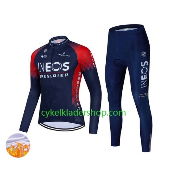 2022 Ineos Grenadiers Kvinnor Cykeltröja Långärmad och Cykeltights Vinter Thermal Fleece N001