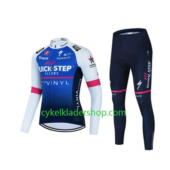 2022 Quick-Step Alpha Vinyl Team Män Cykeltröja Långärmad och Cykeltights N001