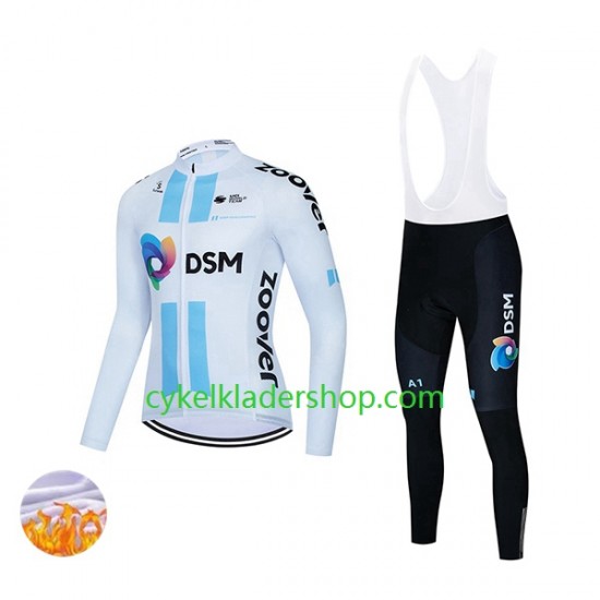 2022 Team DSM Män Cykeltröja Långärmad och Bib Cykeltights Vinter Thermal Fleece N002