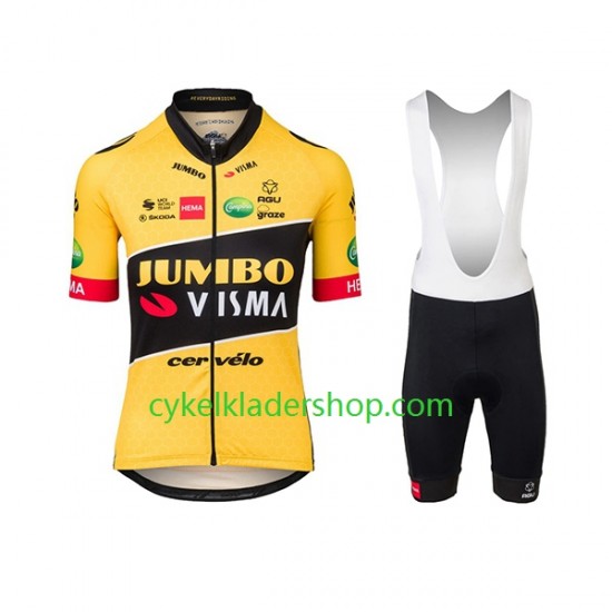 2022 Team Jumbo-Visma Män Cykeltröja och Bib Cykelshorts N001