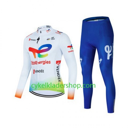 2022 Team TotalEnergies Män Cykeltröja Långärmad och Cykeltights N001